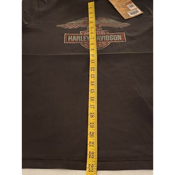 Harley Davidson Womens Distressed Eagle Short - Picture 6 of 8